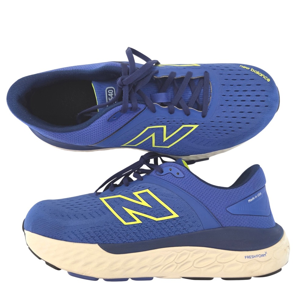 New Balance Fresh Foam 1540 v4 Mens 11.5 4E Blue Yellow Running Shoes M1540BG4